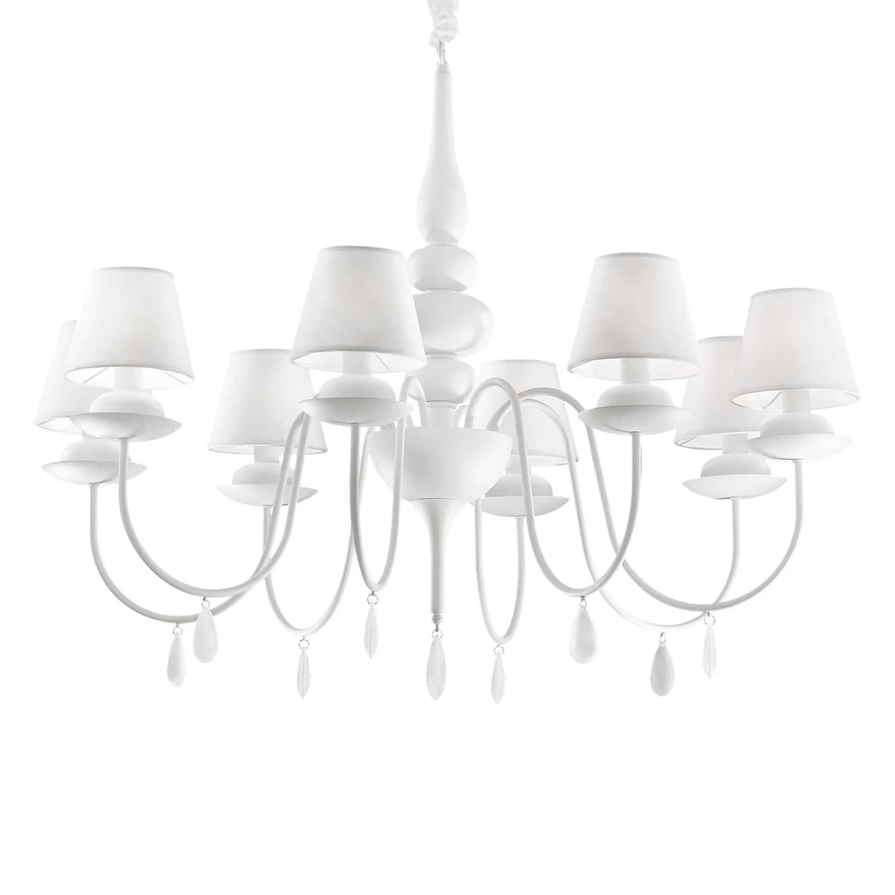 Blanche 6/8 Centre Celling Light -  White/Black Finish - Image 3