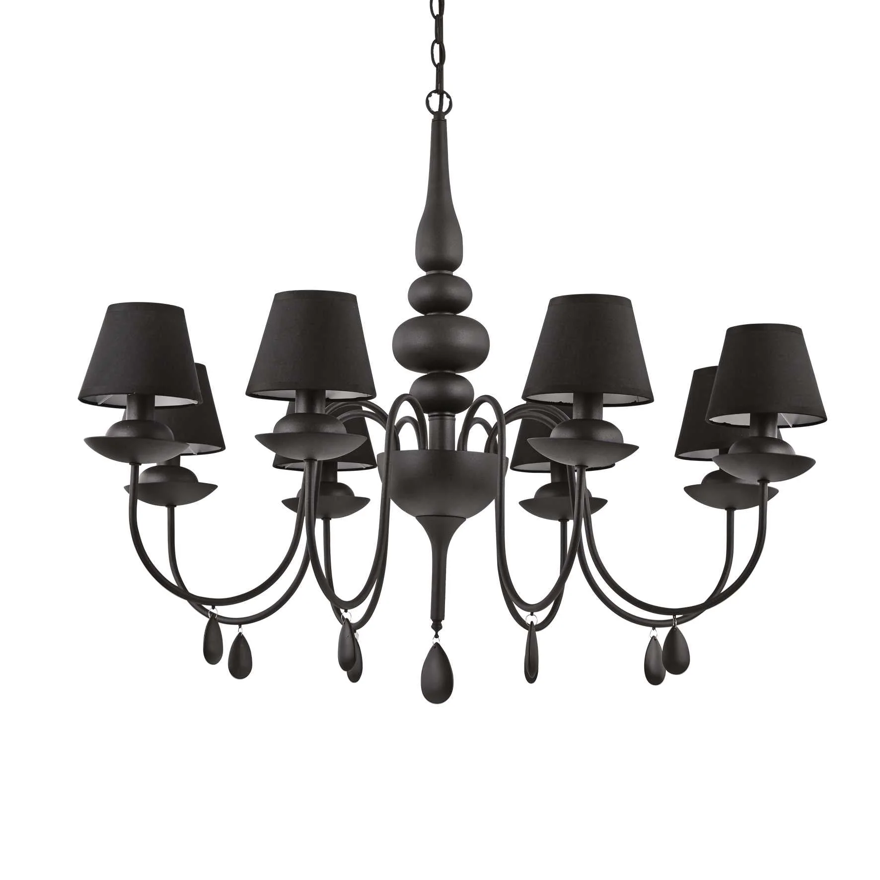 Blanche 6/8 Centre Celling Light -  White/Black Finish - Image 4