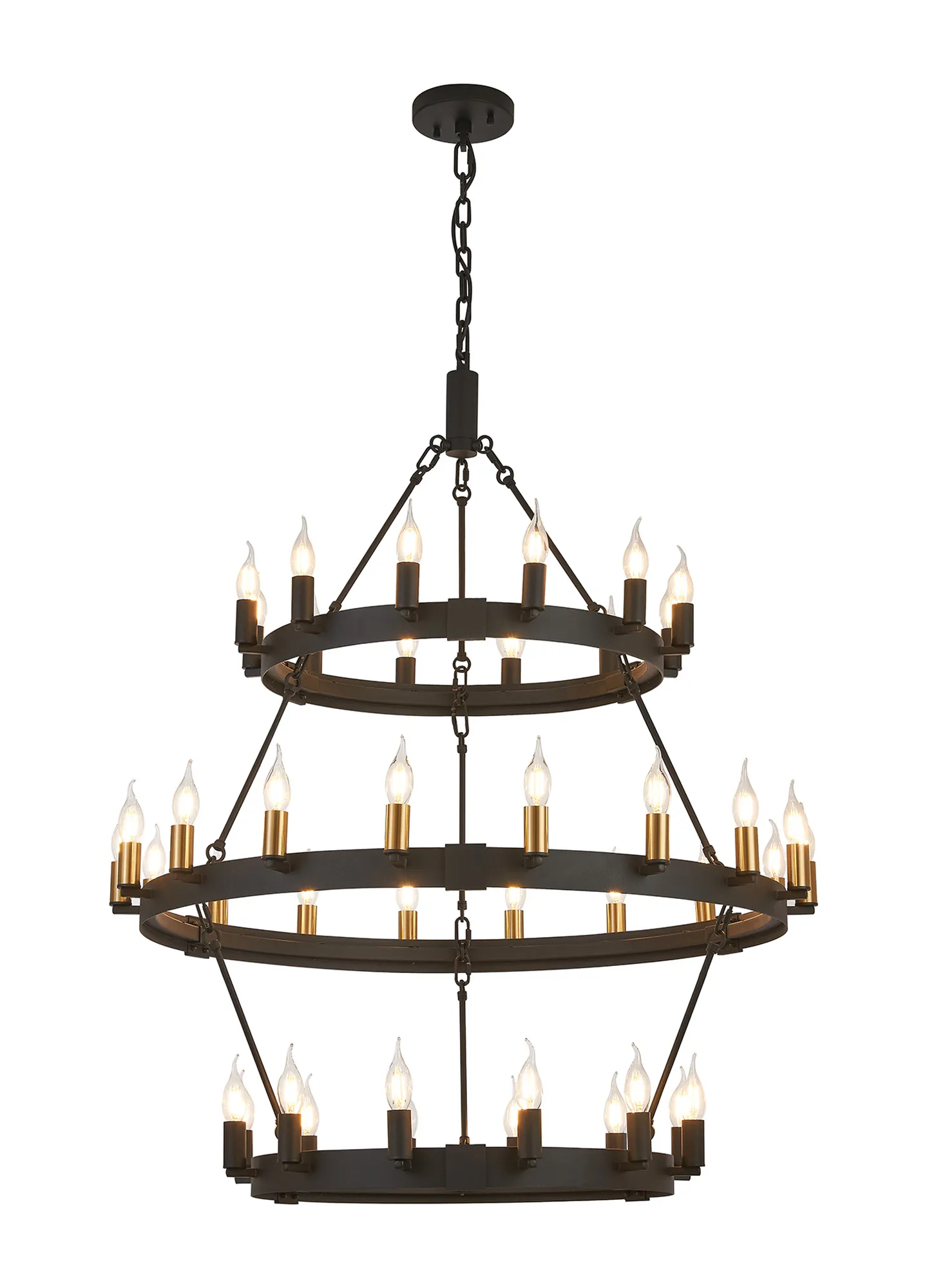 Blare 3 Tier 42/54 Light Chandelier- Various Finishes - Image 10