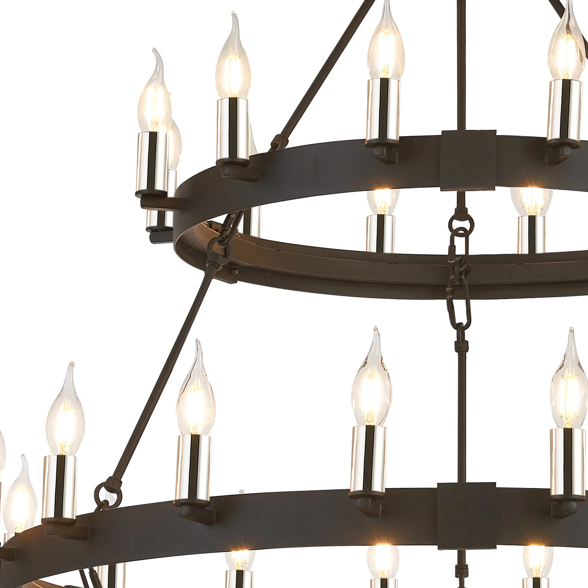 Blare 3 Tier 42/54 Light Chandelier- Various Finishes - Image 11