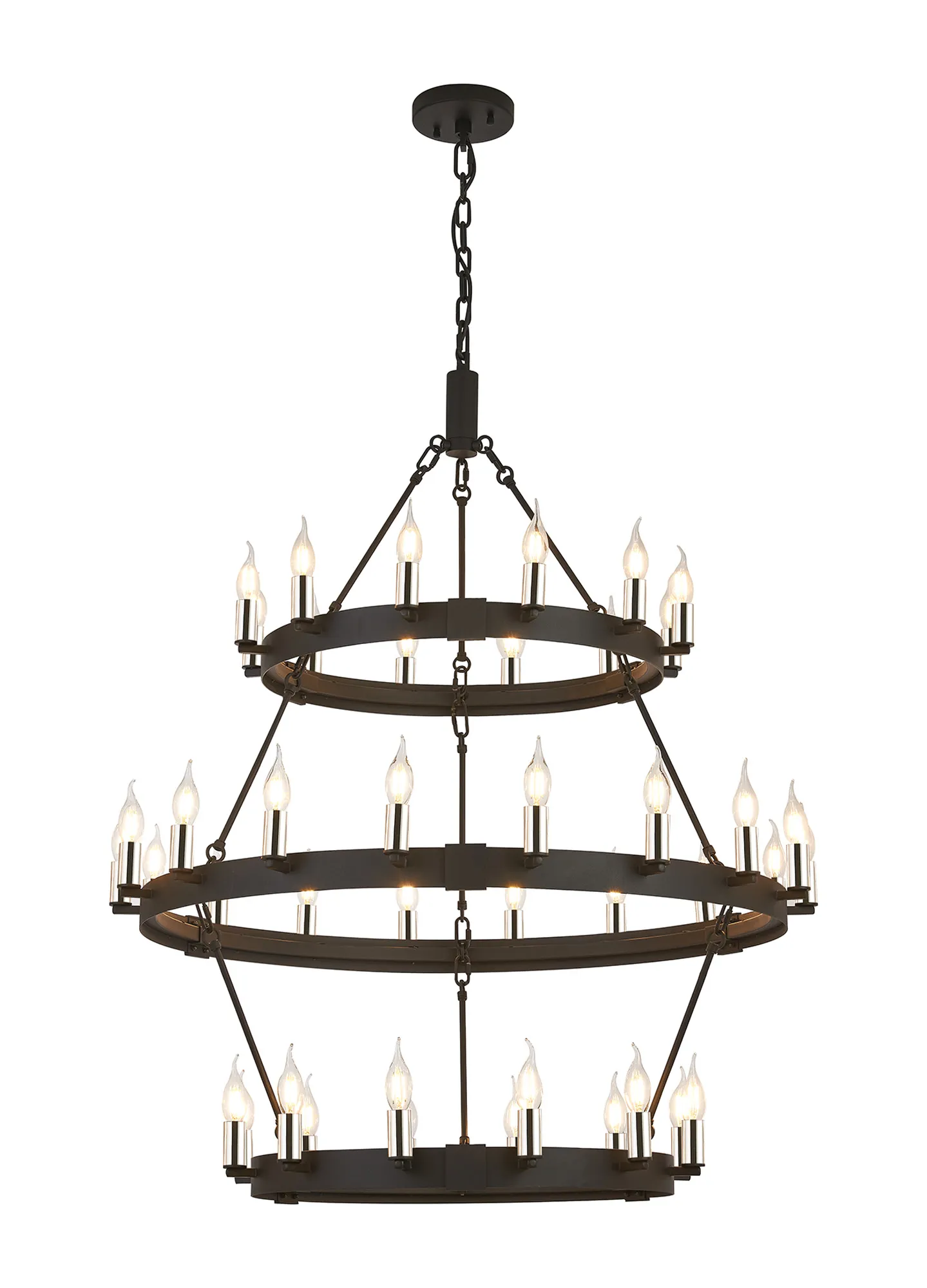 Blare 3 Tier 42/54 Light Chandelier- Various Finishes - Image 13
