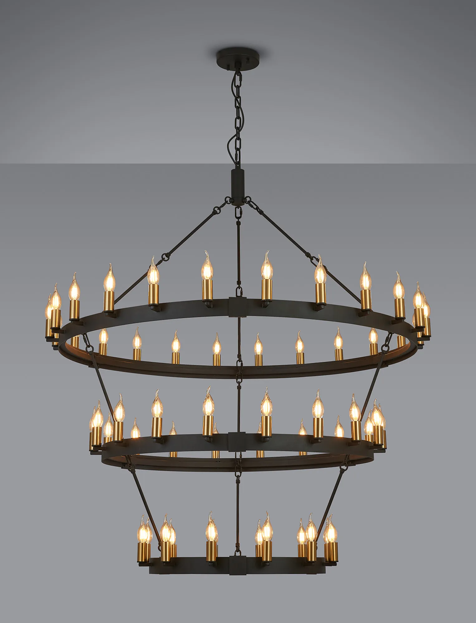 Blare 3 Tier 42/54 Light Chandelier- Various Finishes - Image 16