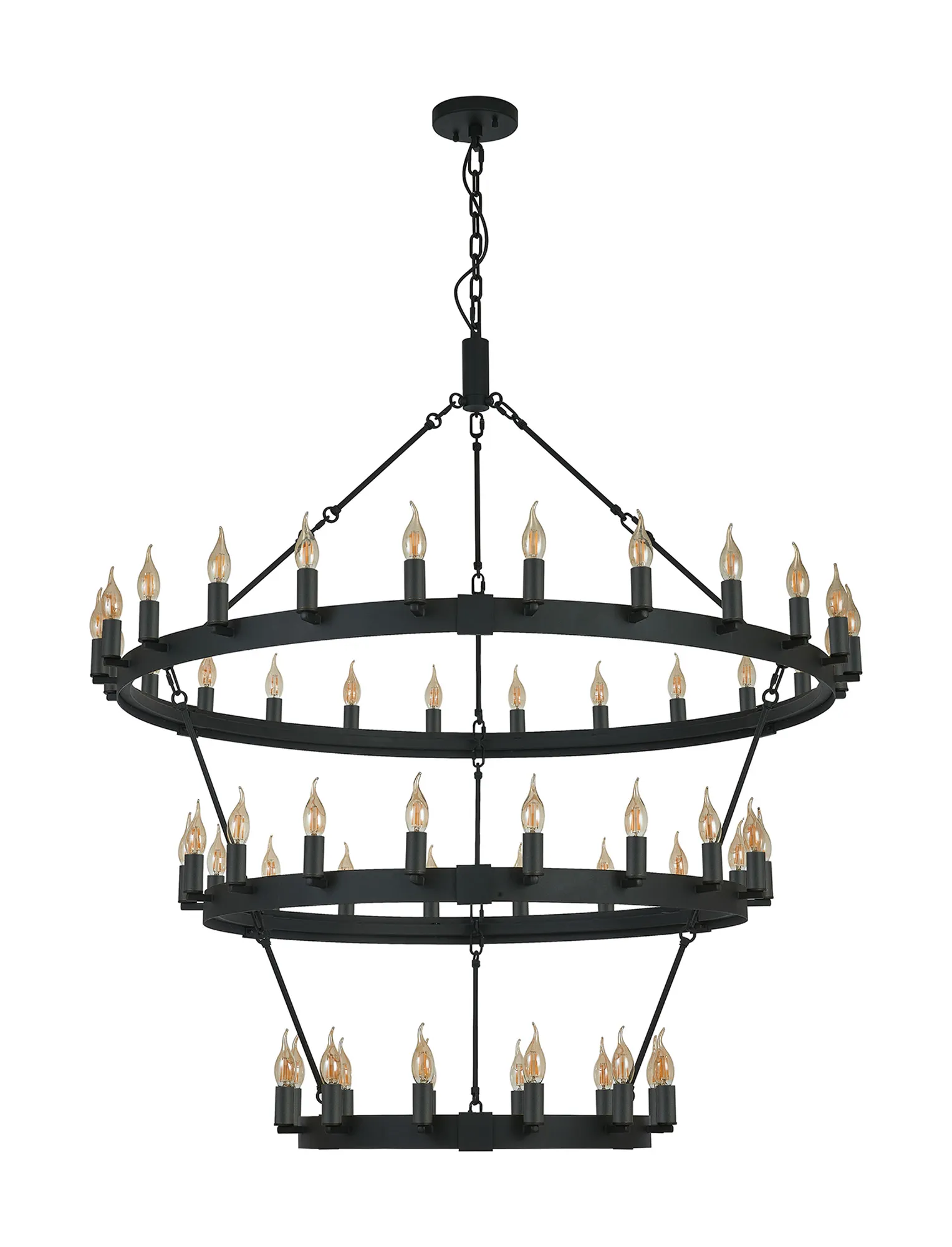 Blare 3 Tier 42/54 Light Chandelier- Various Finishes - Image 22