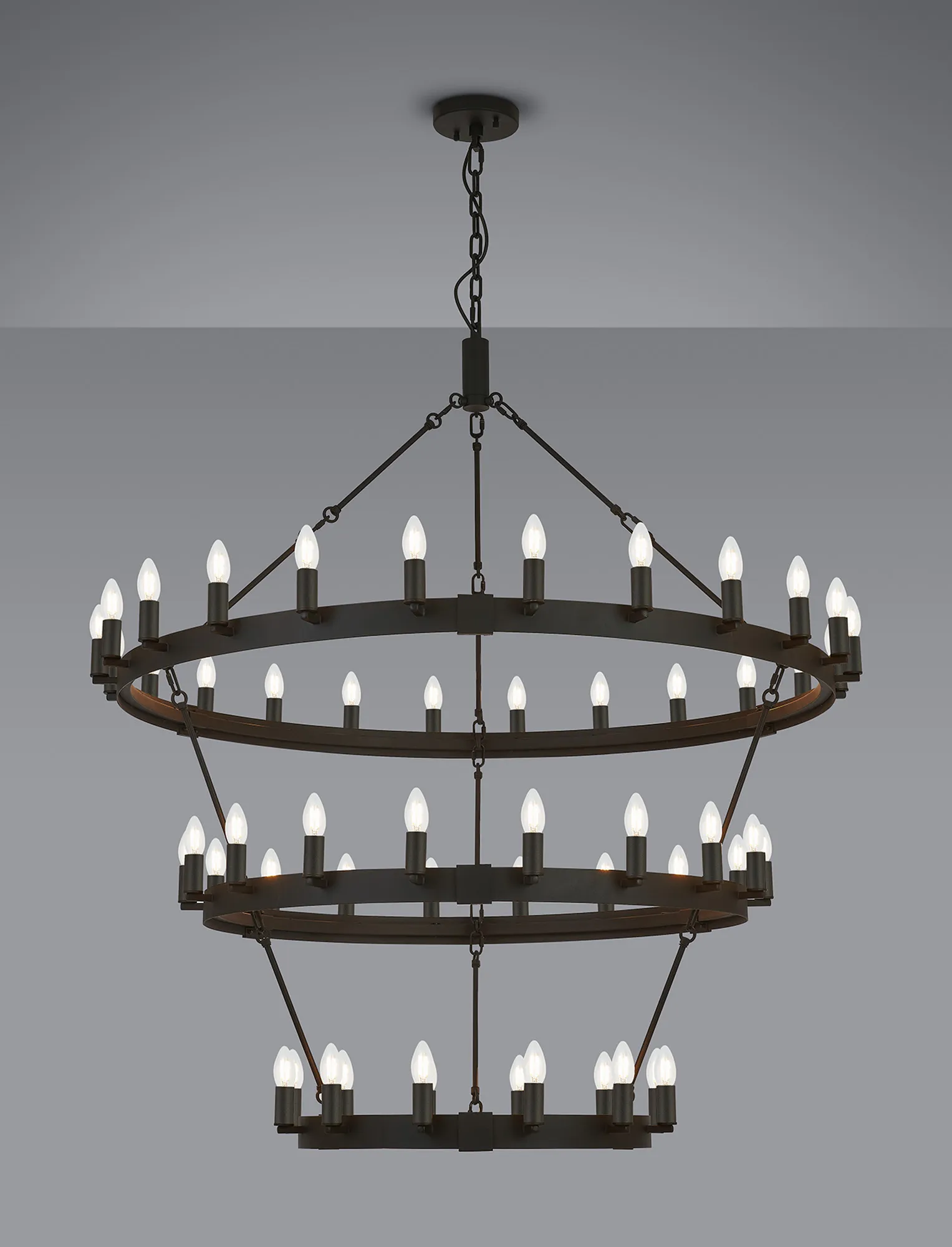 Blare 3 Tier 42/54 Light Chandelier- Various Finishes - Image 23