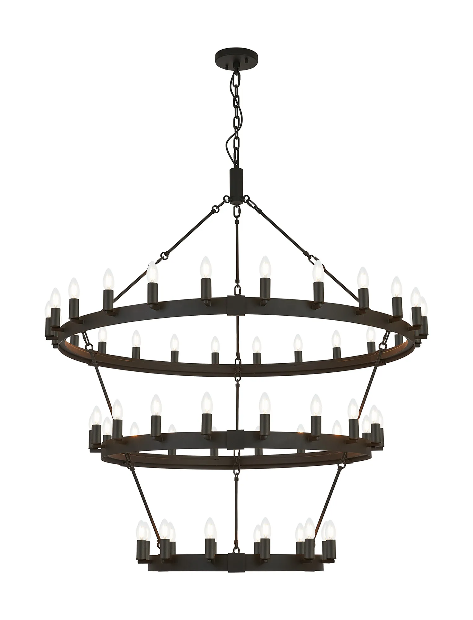 Blare 3 Tier 42/54 Light Chandelier- Various Finishes - Image 24