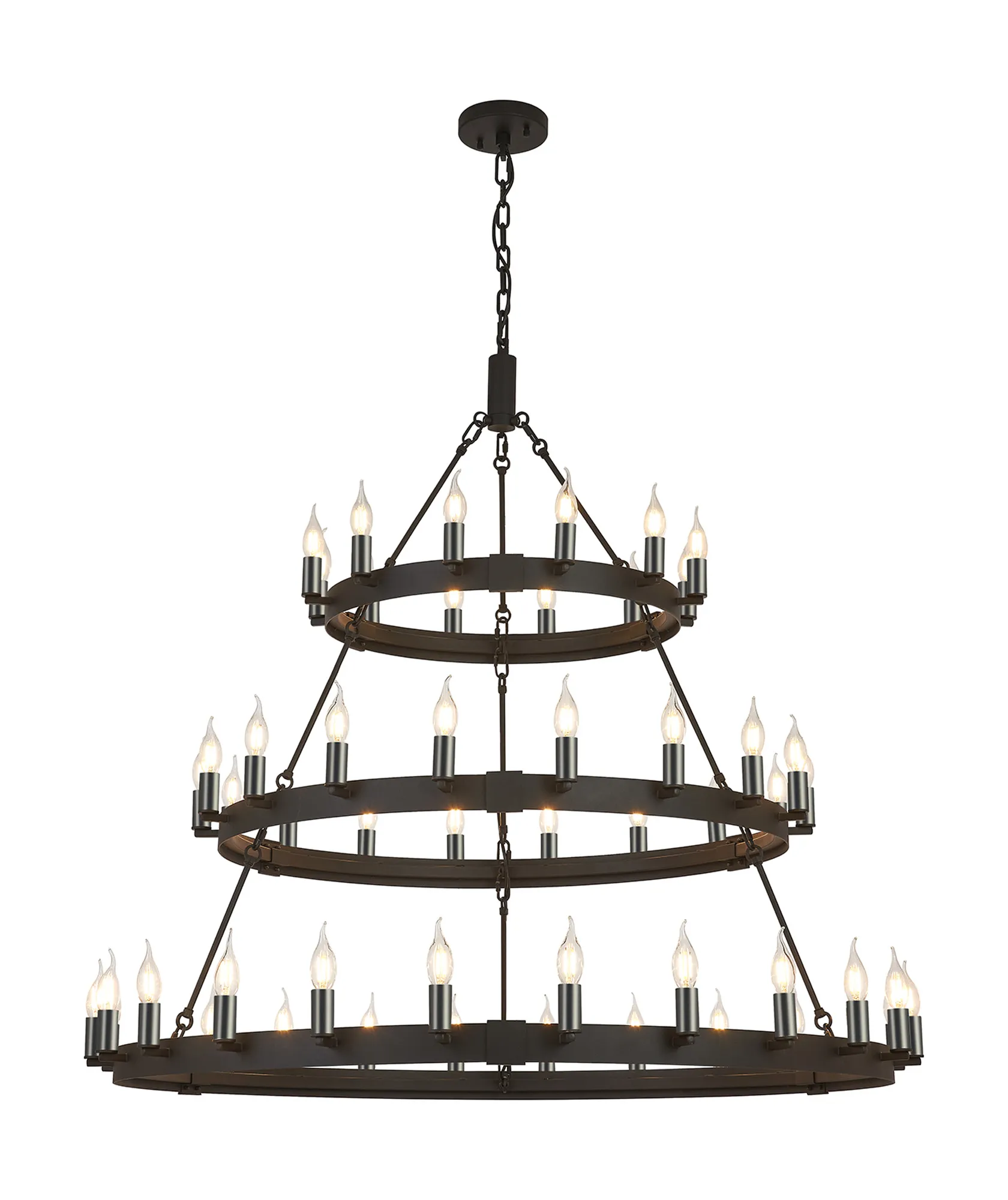 Blare 3 Tier 42/54 Light Chandelier- Various Finishes - Image 25