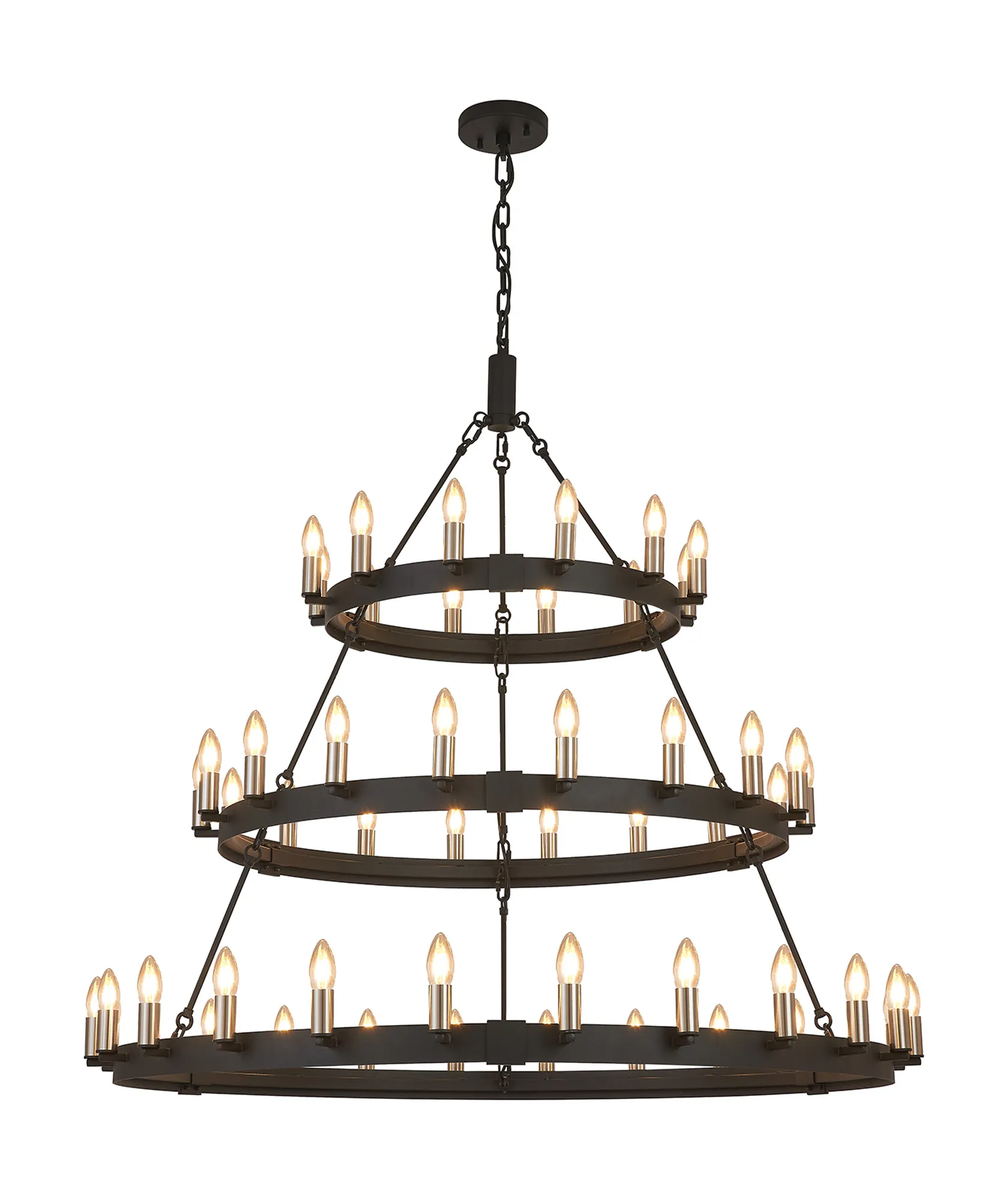 Blare 3 Tier 42/54 Light Chandelier- Various Finishes - Image 26