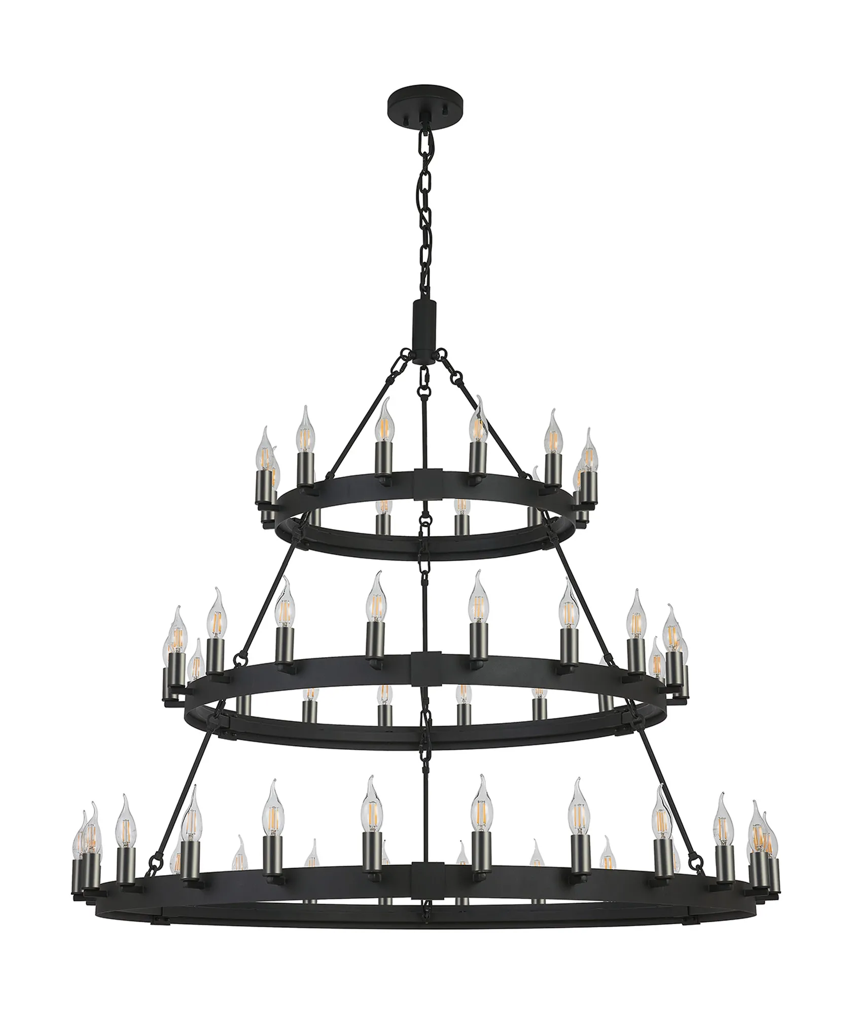 Blare 3 Tier 42/54 Light Chandelier- Various Finishes - Image 29