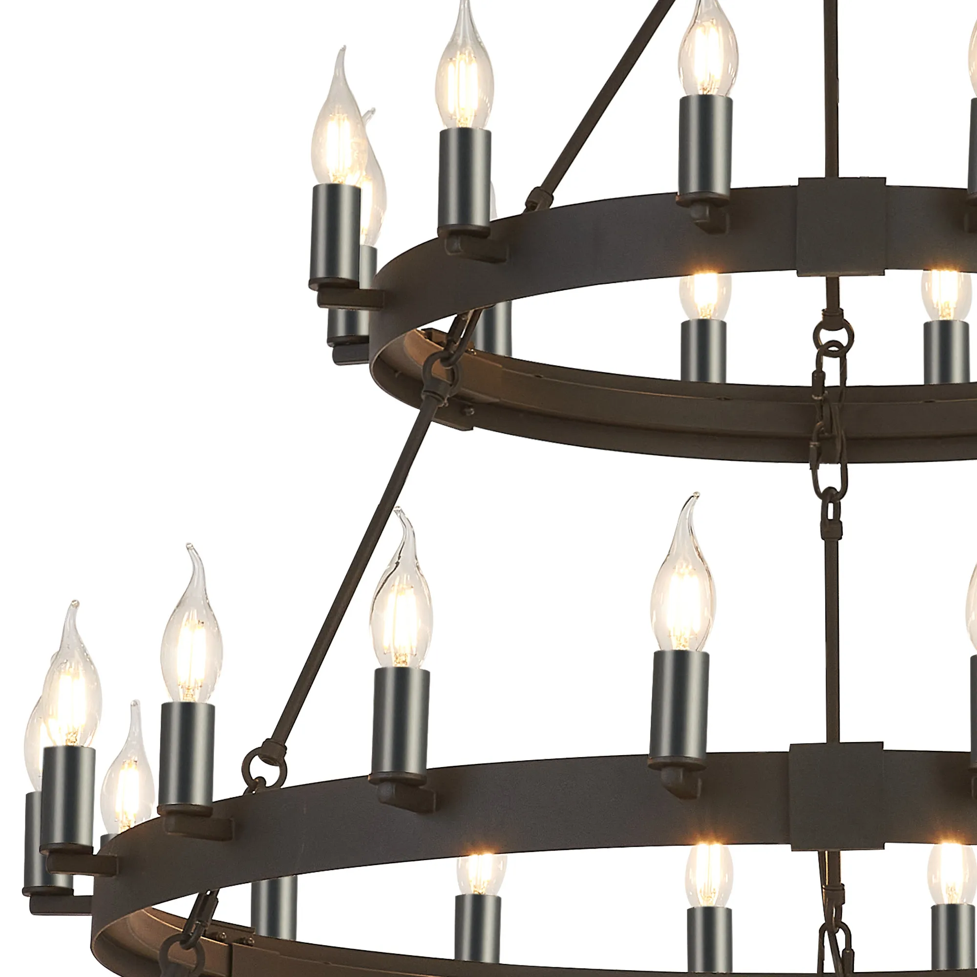 Blare 3 Tier 42/54 Light Chandelier- Various Finishes - Image 30