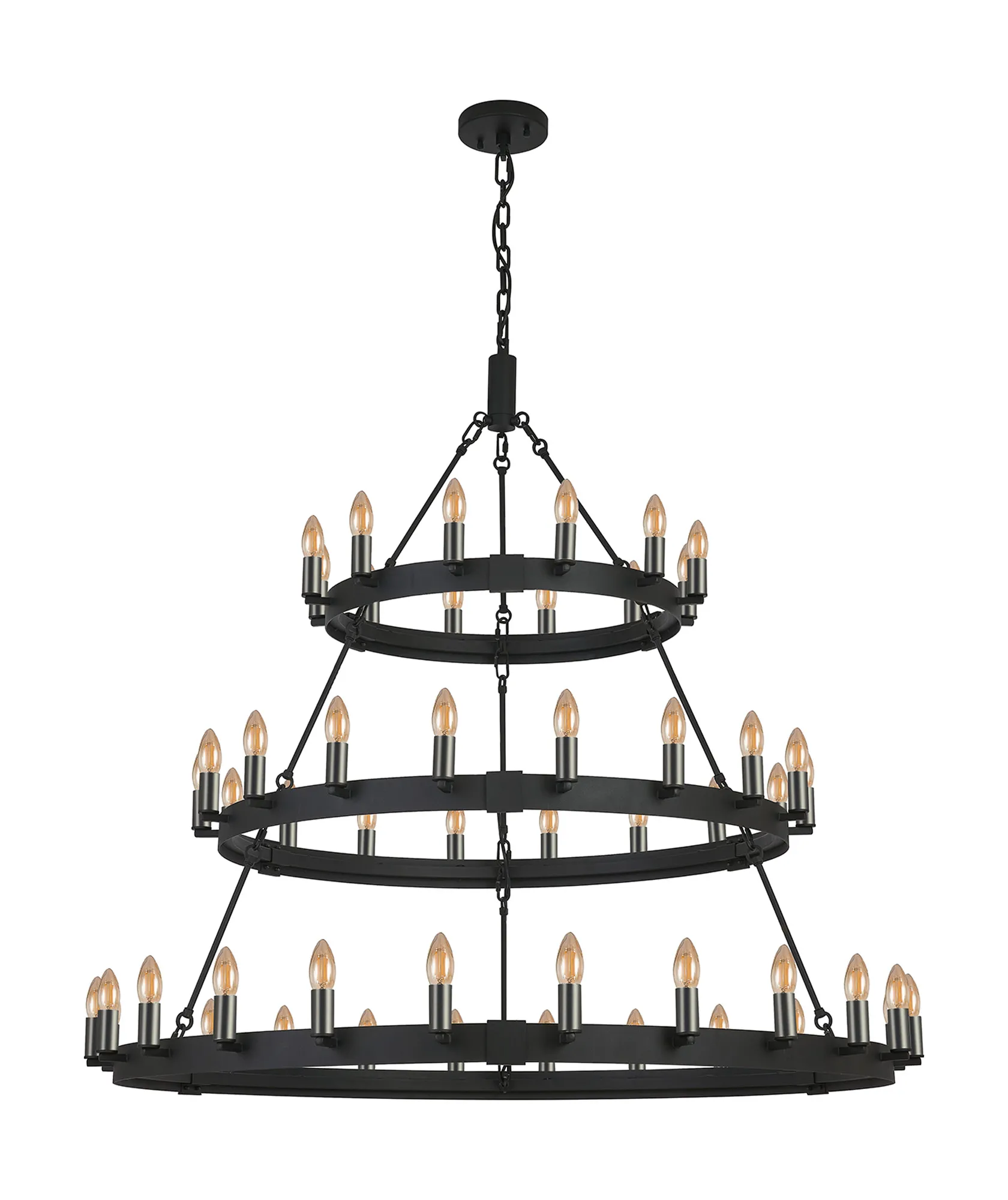 Blare 3 Tier 42/54 Light Chandelier- Various Finishes - Image 32