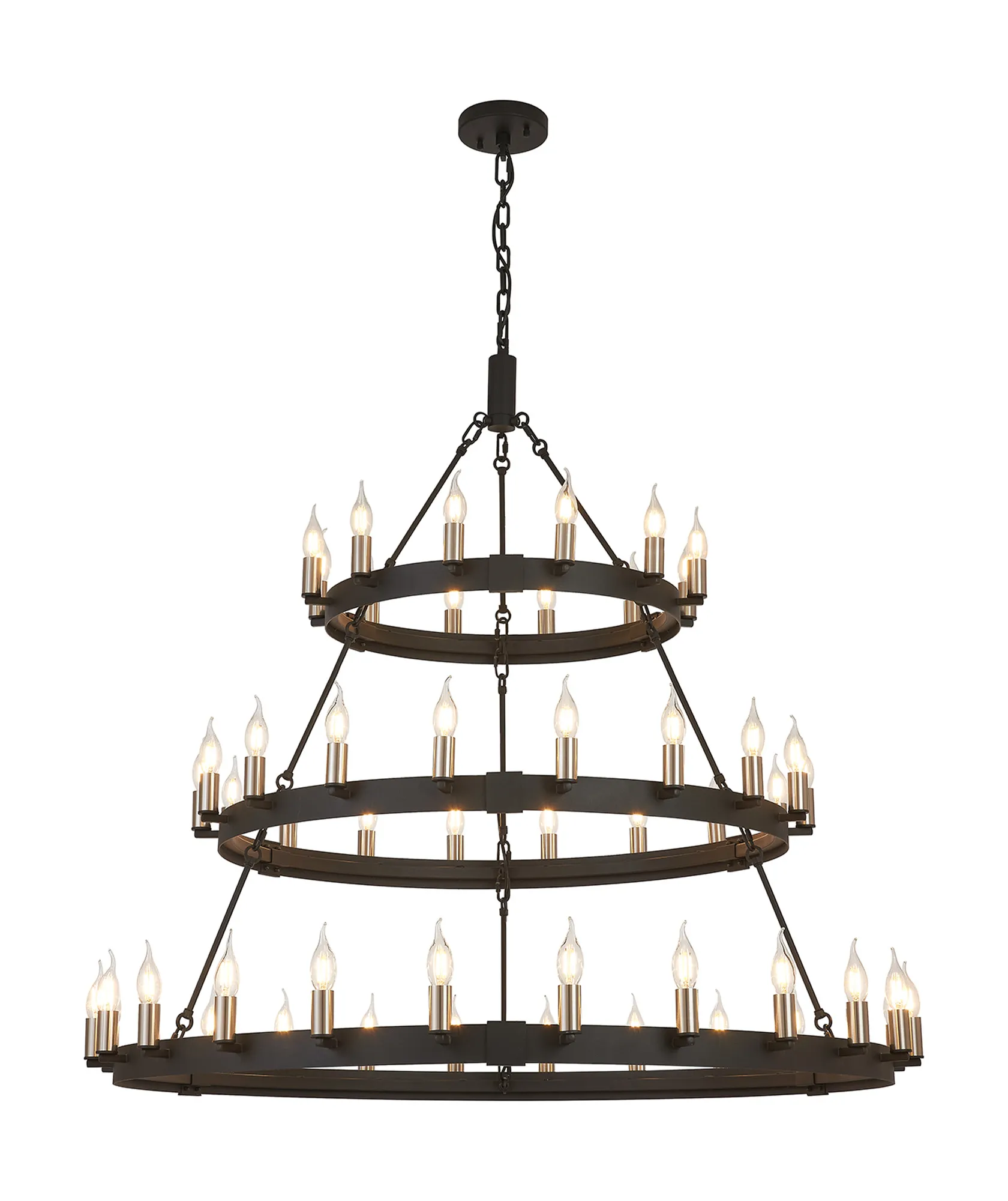Blare 3 Tier 42/54 Light Chandelier- Various Finishes - Image 35