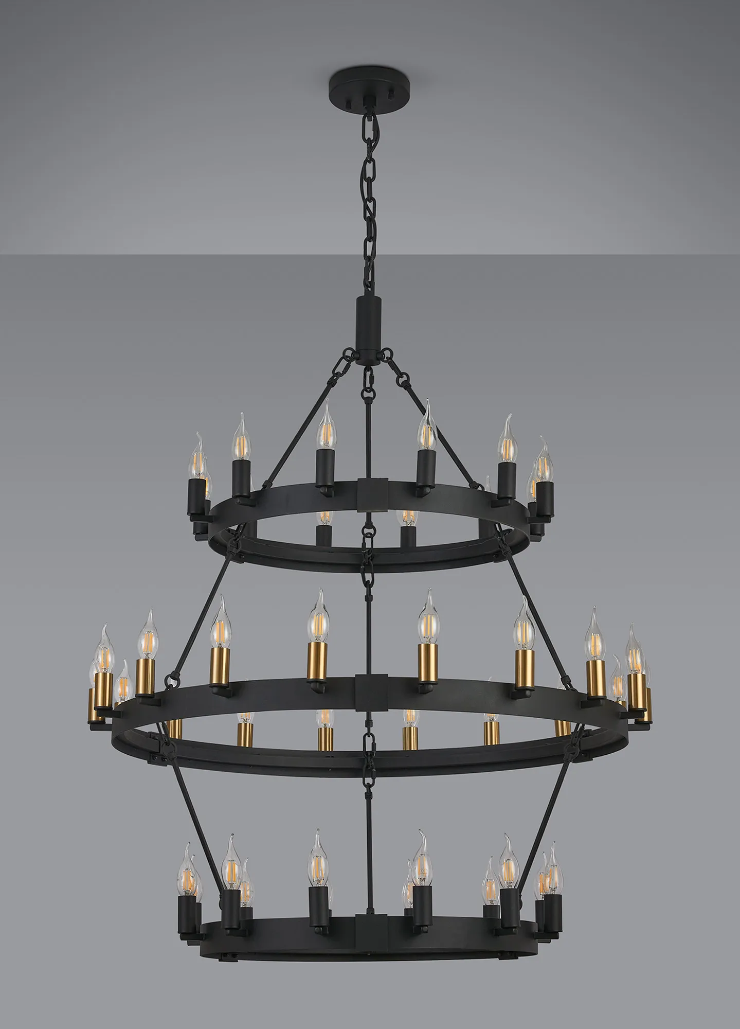 Blare 3 Tier 42/54 Light Chandelier- Various Finishes - Image 7