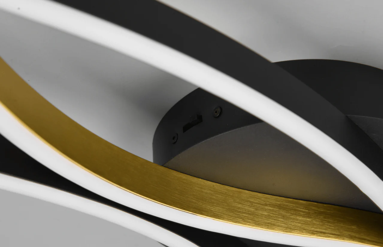 Blaze Ceiling Light Brushed Aluminium / Matt Brass Finish - Image 5