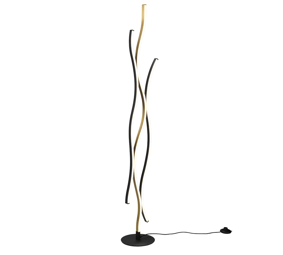 Blaze Modern LED Floor Lamp - Aluminium/Brass - Image 2