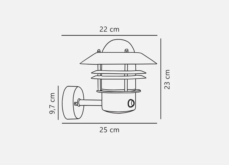 Blokhus Up Sensor Wall light- Galvanized/ Black/ Copper - Image 4