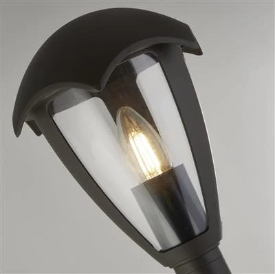 Bluebell Outdoor Post IP44 - Grey Metal - Image 2
