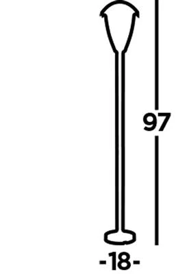 Bluebell Outdoor Post IP44 - Grey Metal - Image 3