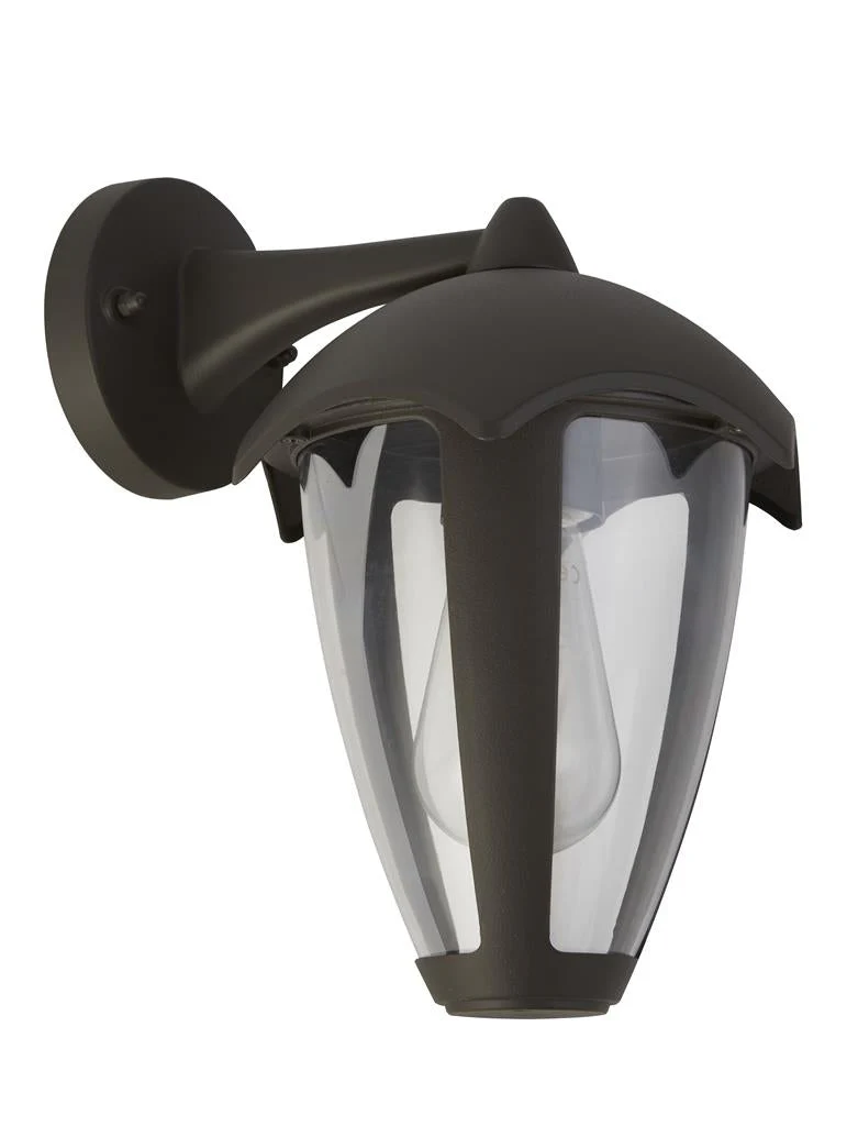 BLUEBELL OUTDOOR WALL LIGHT - GREY METAL & CLEAR POLYCARB - Image 2