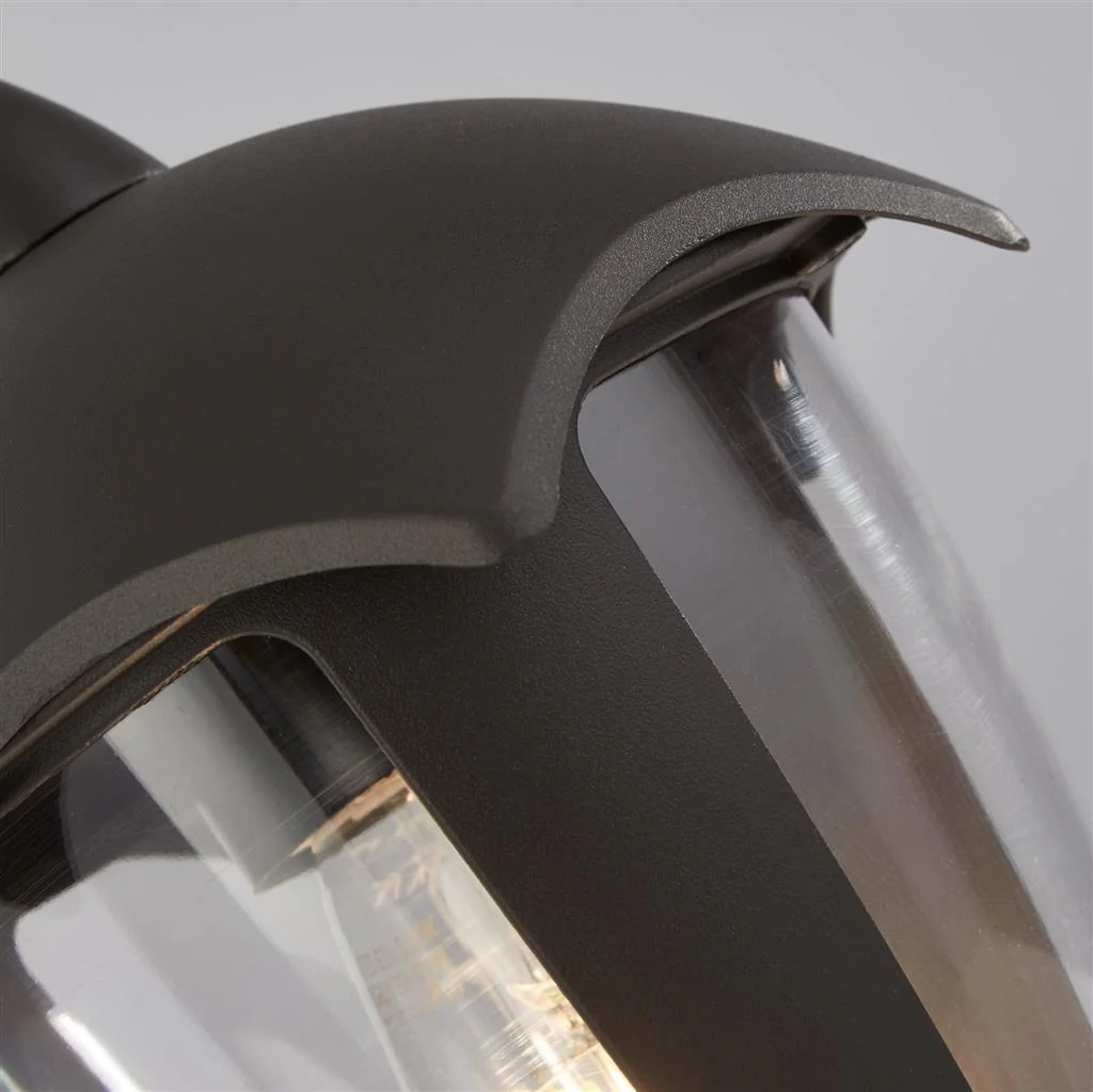 BLUEBELL OUTDOOR WALL LIGHT - GREY METAL & CLEAR POLYCARB - Image 3