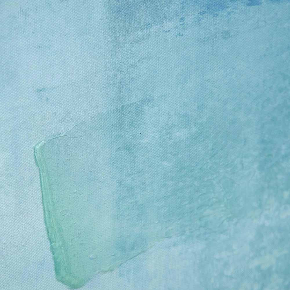 Blues Abstract Canvas with White Frame - Image 3