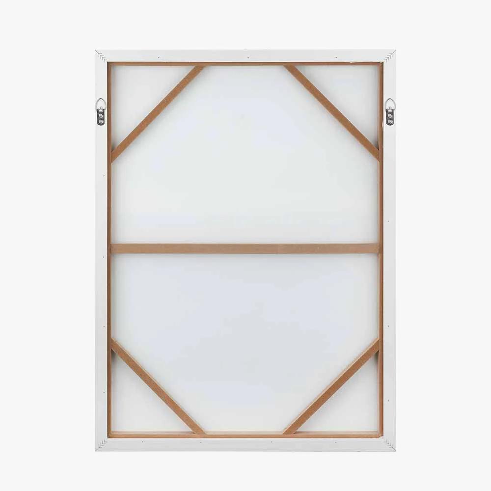 Blues Abstract Canvas with White Frame - Image 7