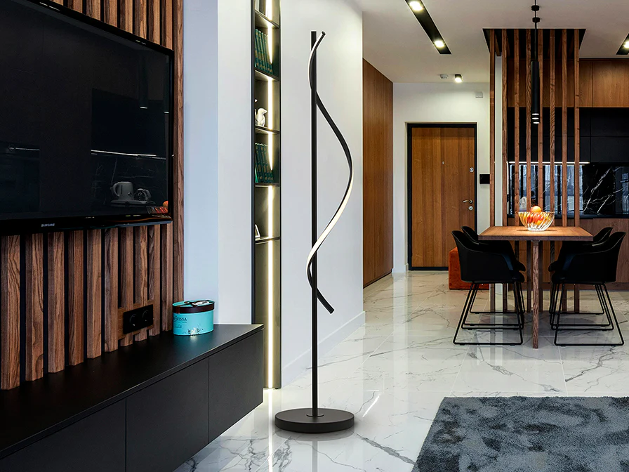 Boa LED Floor Lamp- Black Finish - Image 2