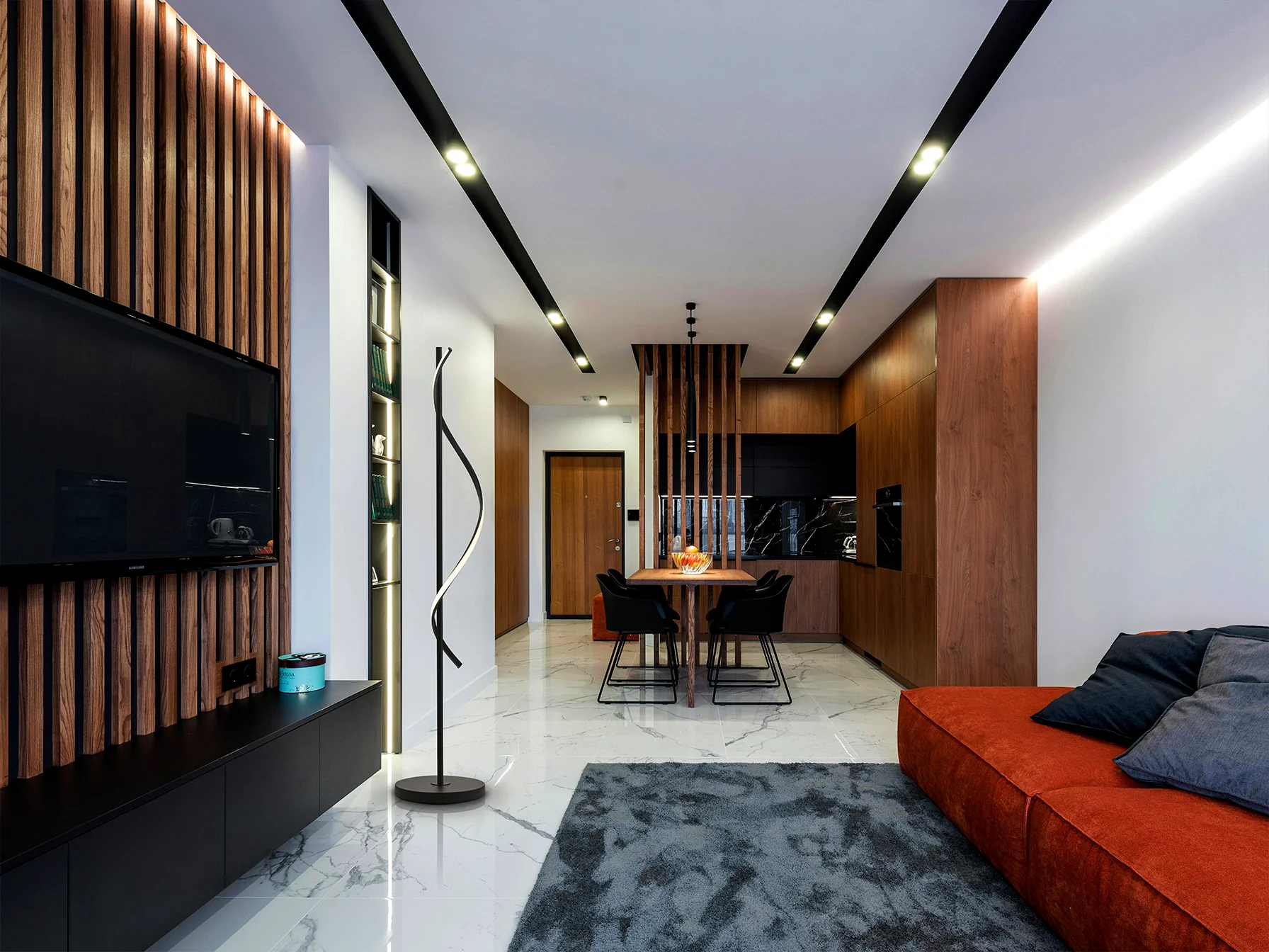 Boa LED Floor Lamp- Black Finish - Image 5