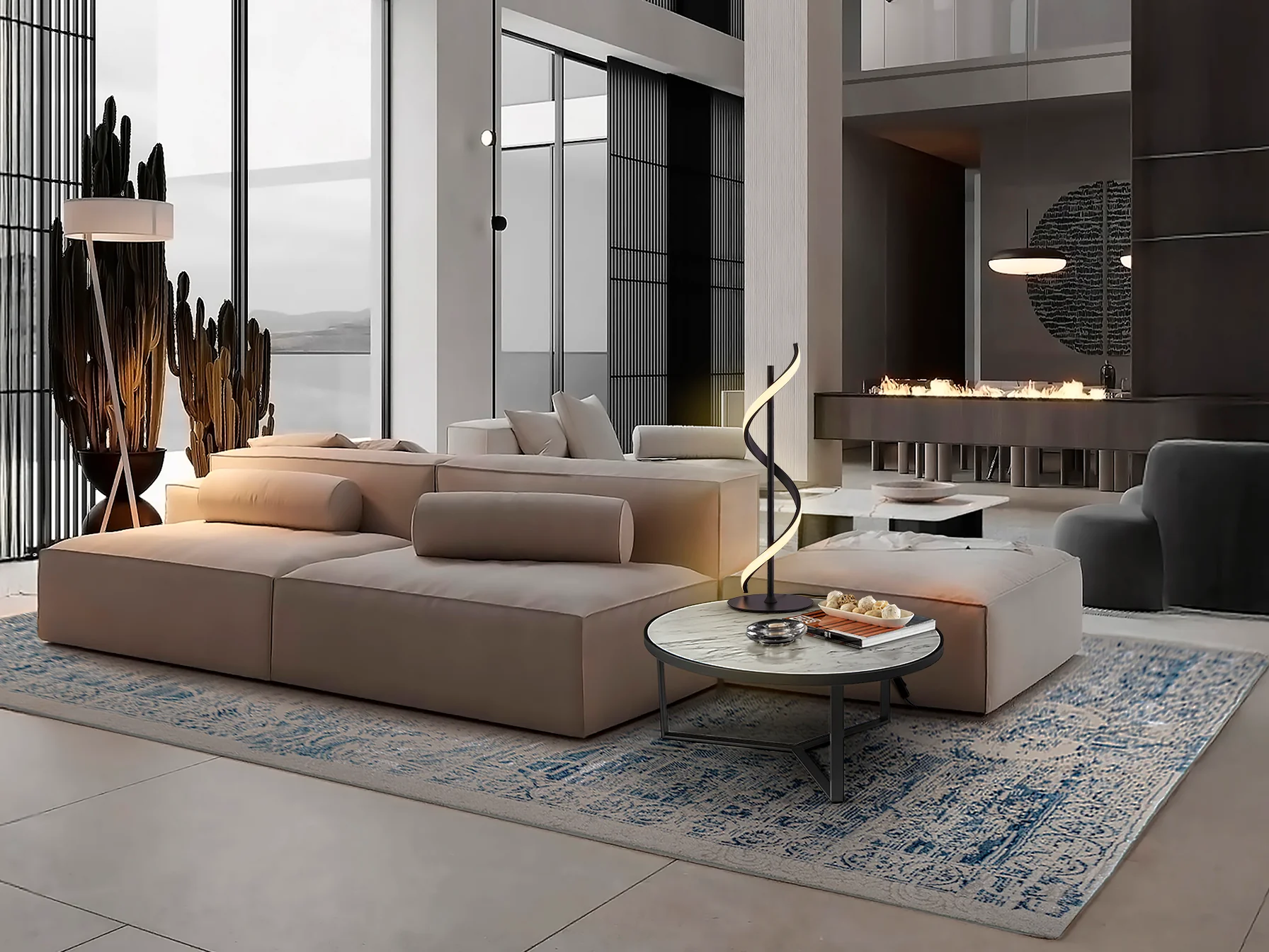Boa LED  Table Lamp- Black Finish - Image 4