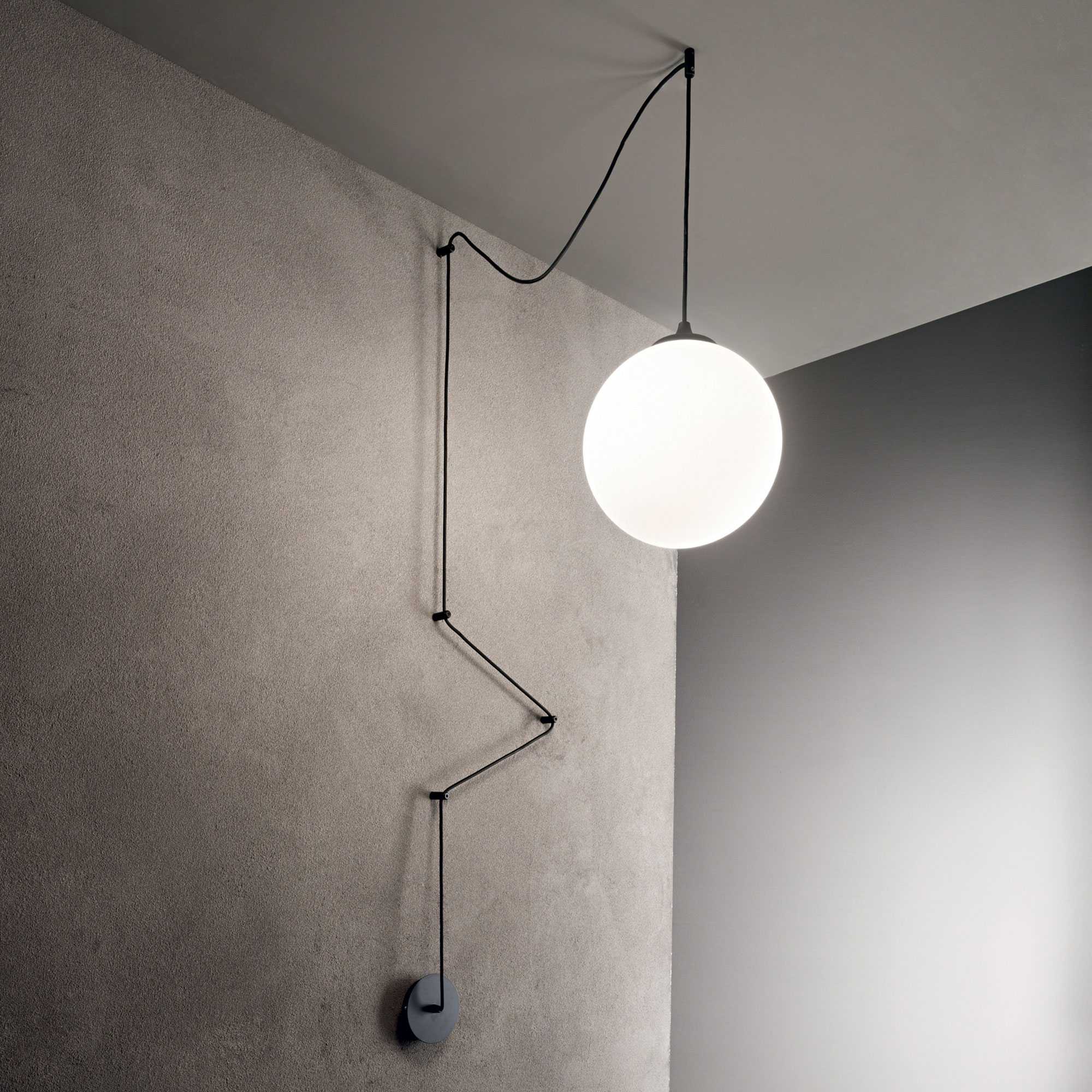 Boa Wall Light - White/Black Finish - Image 3