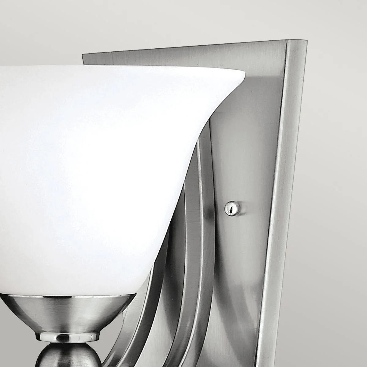 Bolla 1Lt Wall Light -  Brushed Nickel Finish - Image 2
