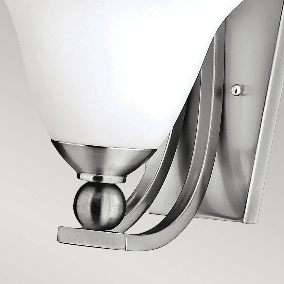 Bolla 1Lt Wall Light -  Brushed Nickel Finish - Image 3