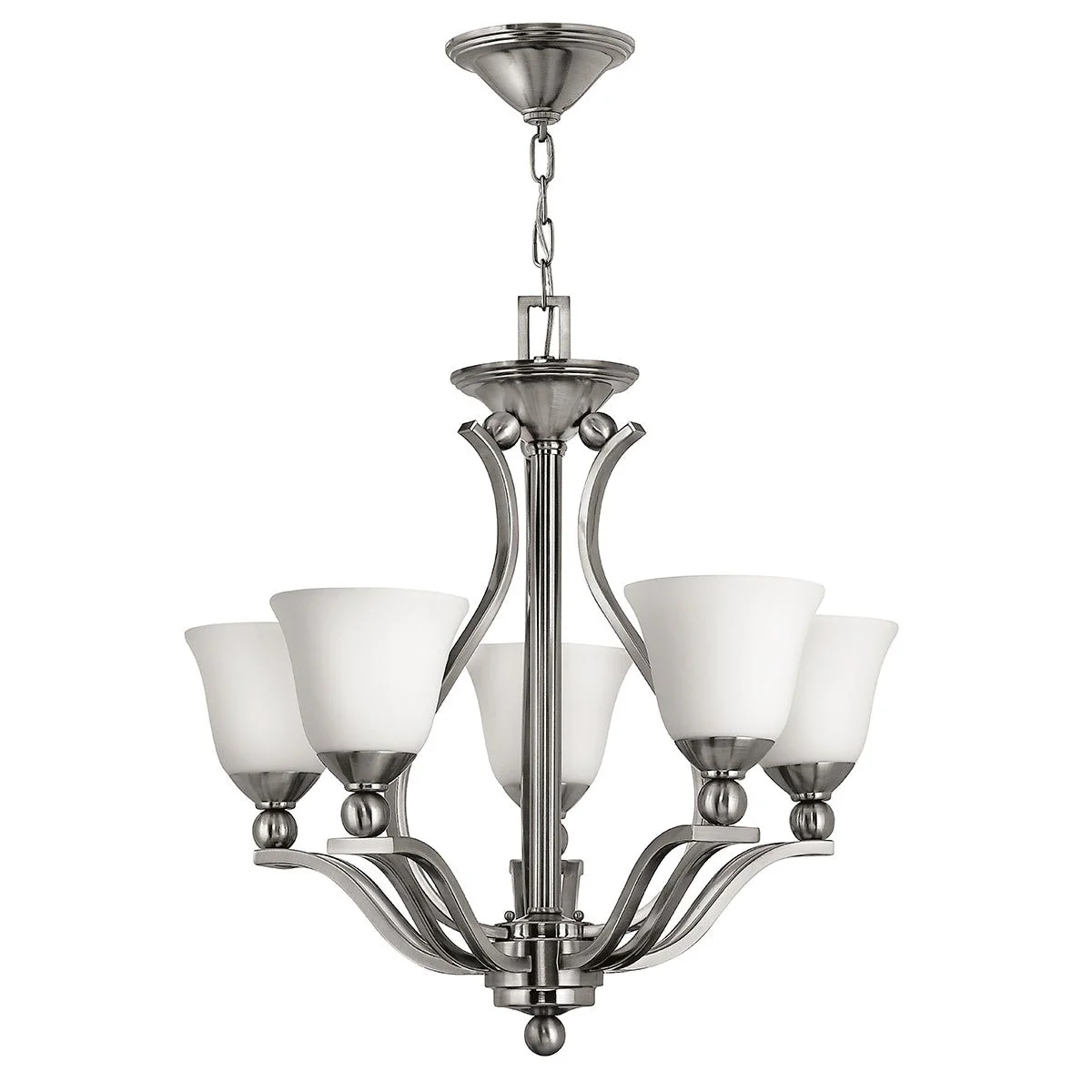 Bolla 3/5Lt Centre Ceiling Light -  Brushed Nickel Finish - Image 5