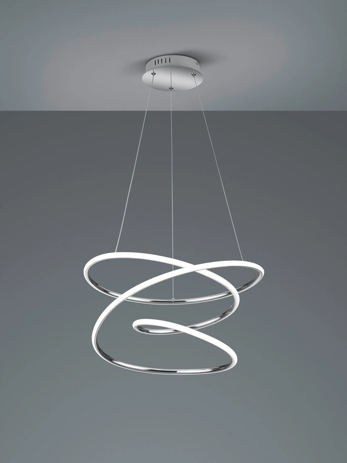 Bologna LED Hanging Light - Matt White/Chrome Finish - Image 3