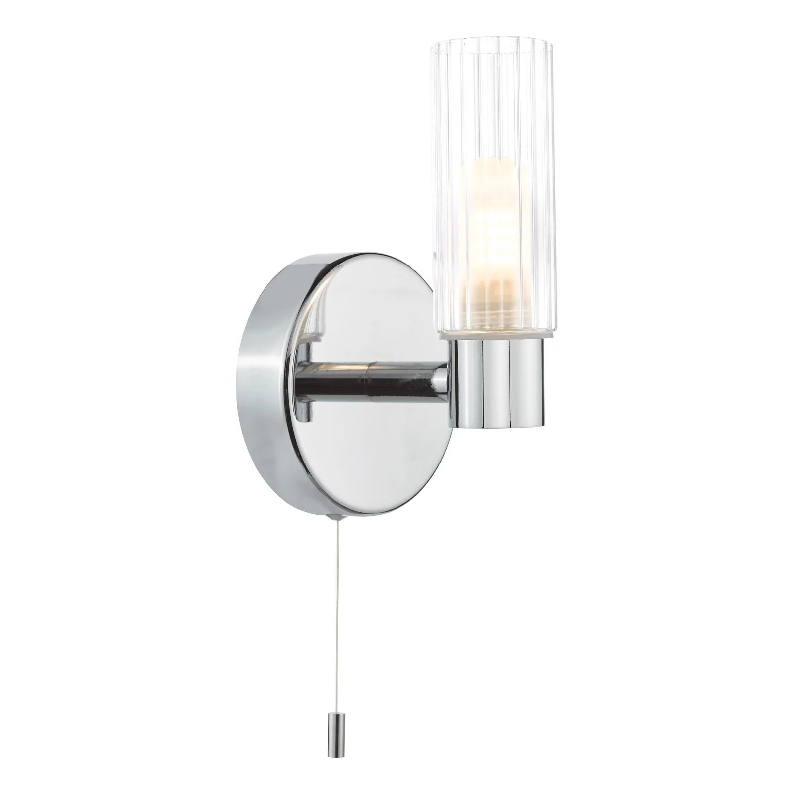 Bolton 1/2Lt Wall Light - Matt Black/Polished Chrome - Image 3