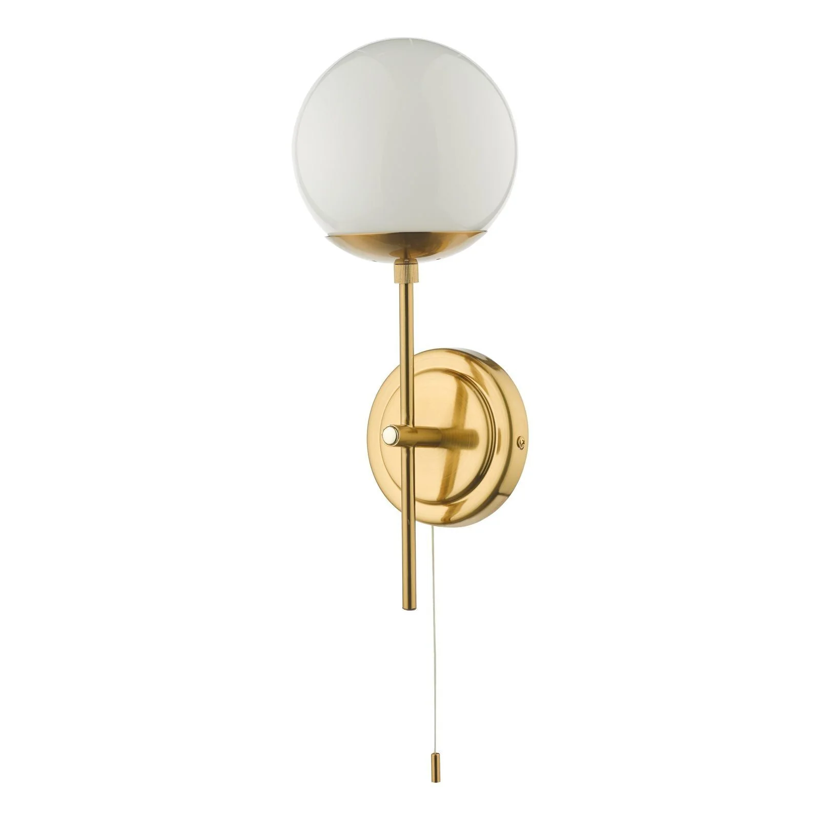 Bombazine Wall Light - Natural Brass & Opal Glass - Image 2