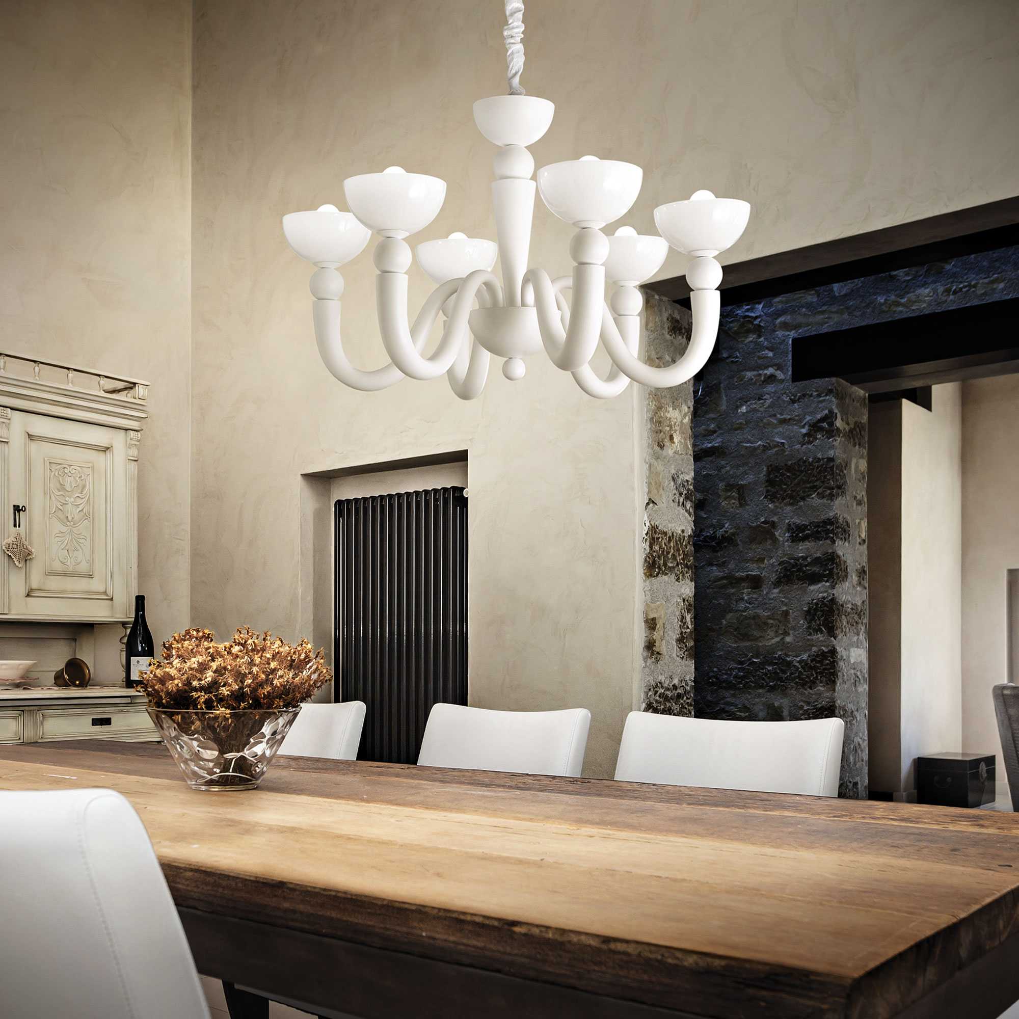Bon Centre Light  6/8Lt - White Finish - Image 3