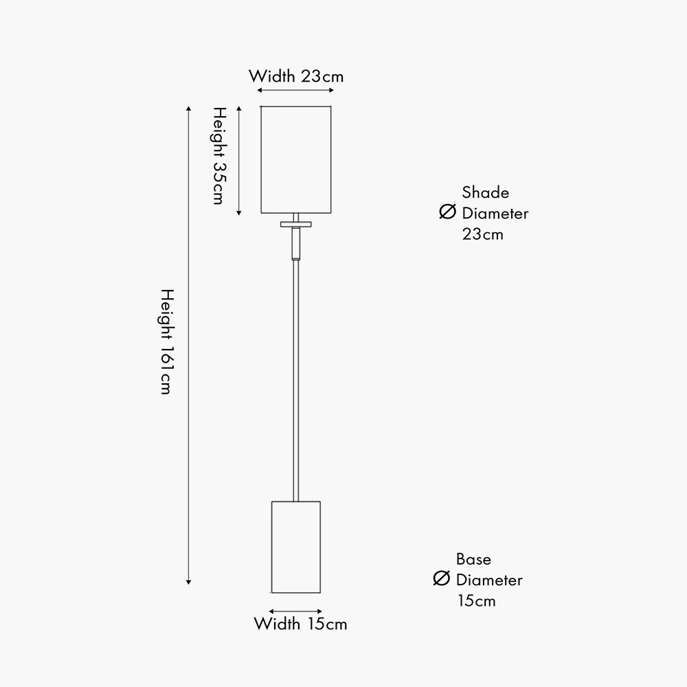Bonham Floor Lamp - Wood & Silver - Image 3