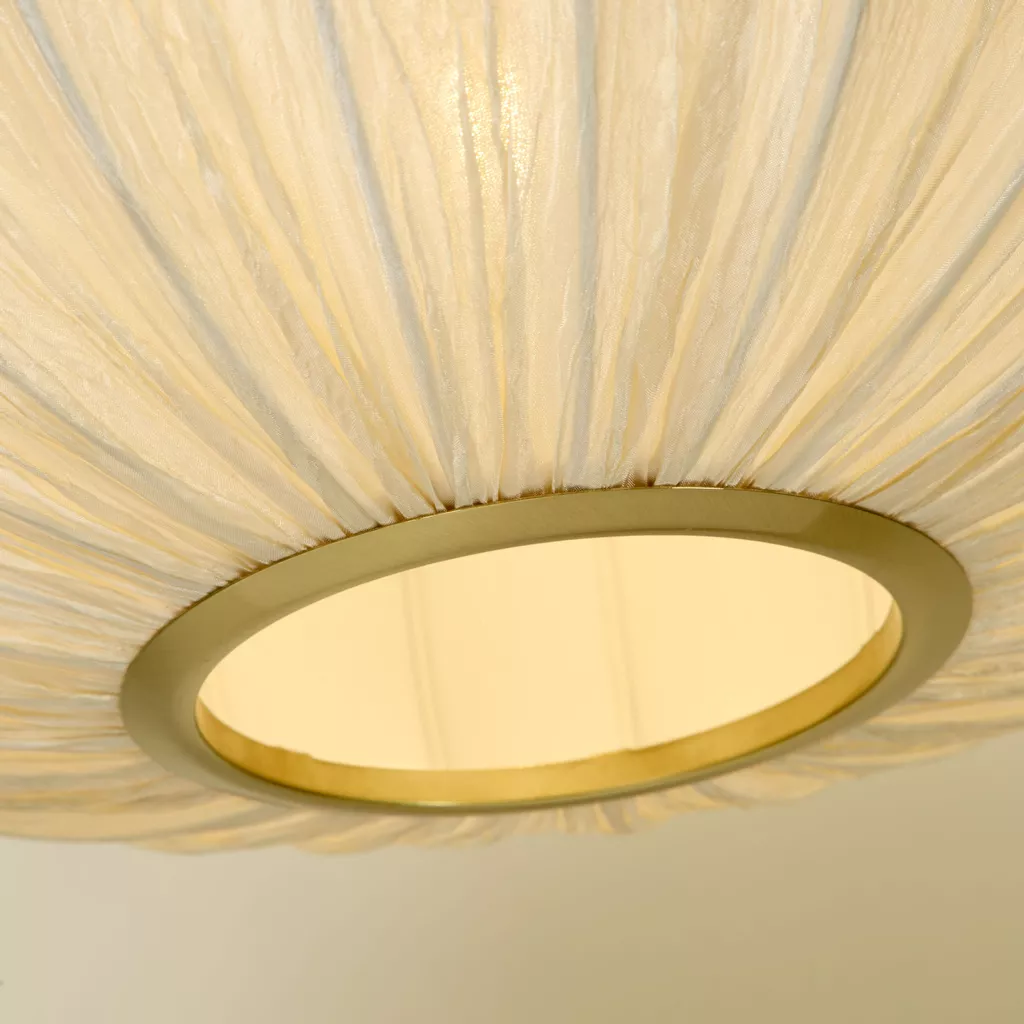 Bonnie 1Lt Pendant-  Satin Brass Metal & Ivory Satin Shade - Image 4