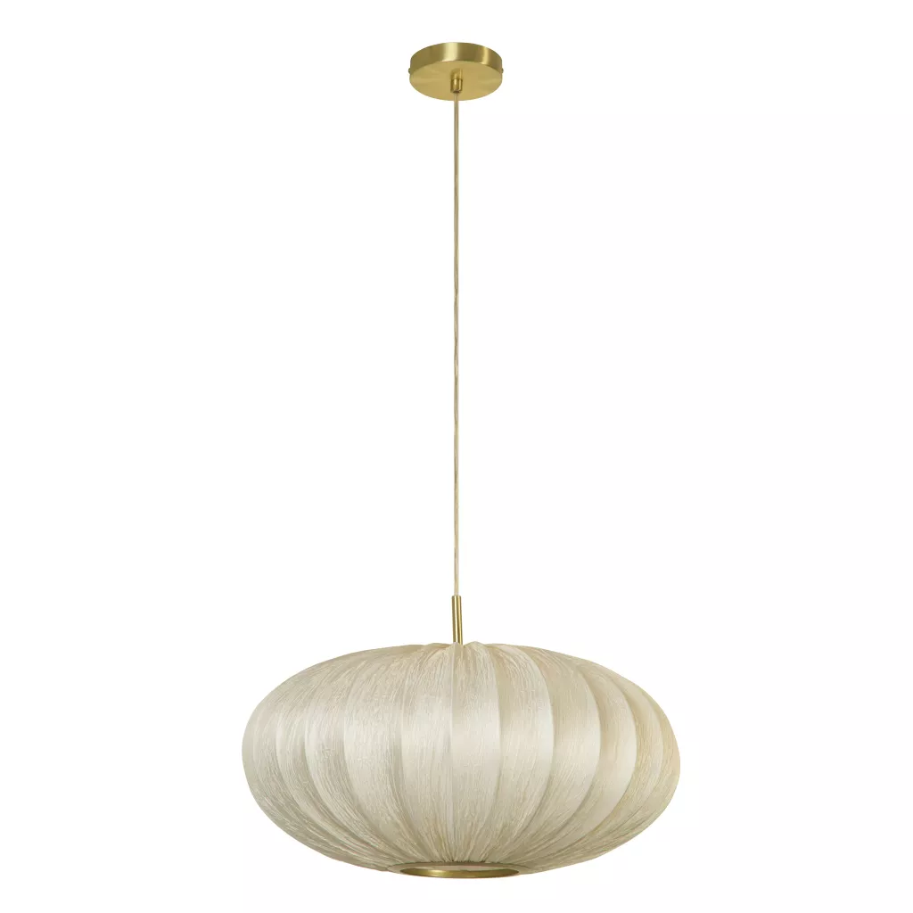 Bonnie 1Lt Pendant-  Satin Brass Metal & Ivory Satin Shade - Image 5