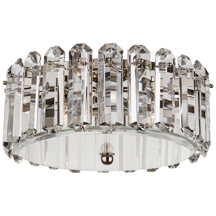 Bonnington Crystal Flush Light - Brass/Nickel - Image 2