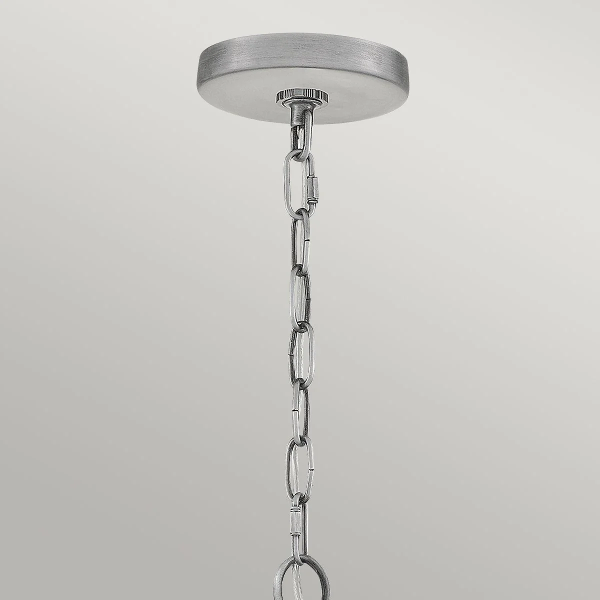 Booker 1 Light Small Chain Lantern - Industrial Aluminium IP44 E27 - Image 2