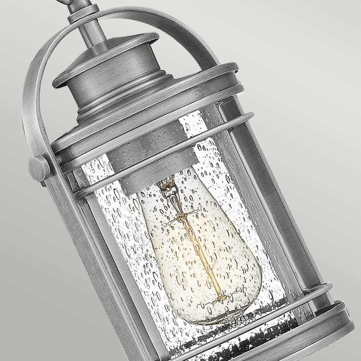 Booker 1 Light Small Chain Lantern - Industrial Aluminium IP44 E27 - Image 4