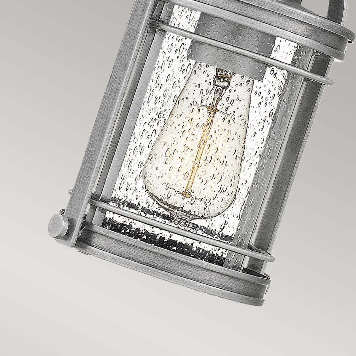 Booker 1 Light Small Chain Lantern - Industrial Aluminium IP44 E27 - Image 5