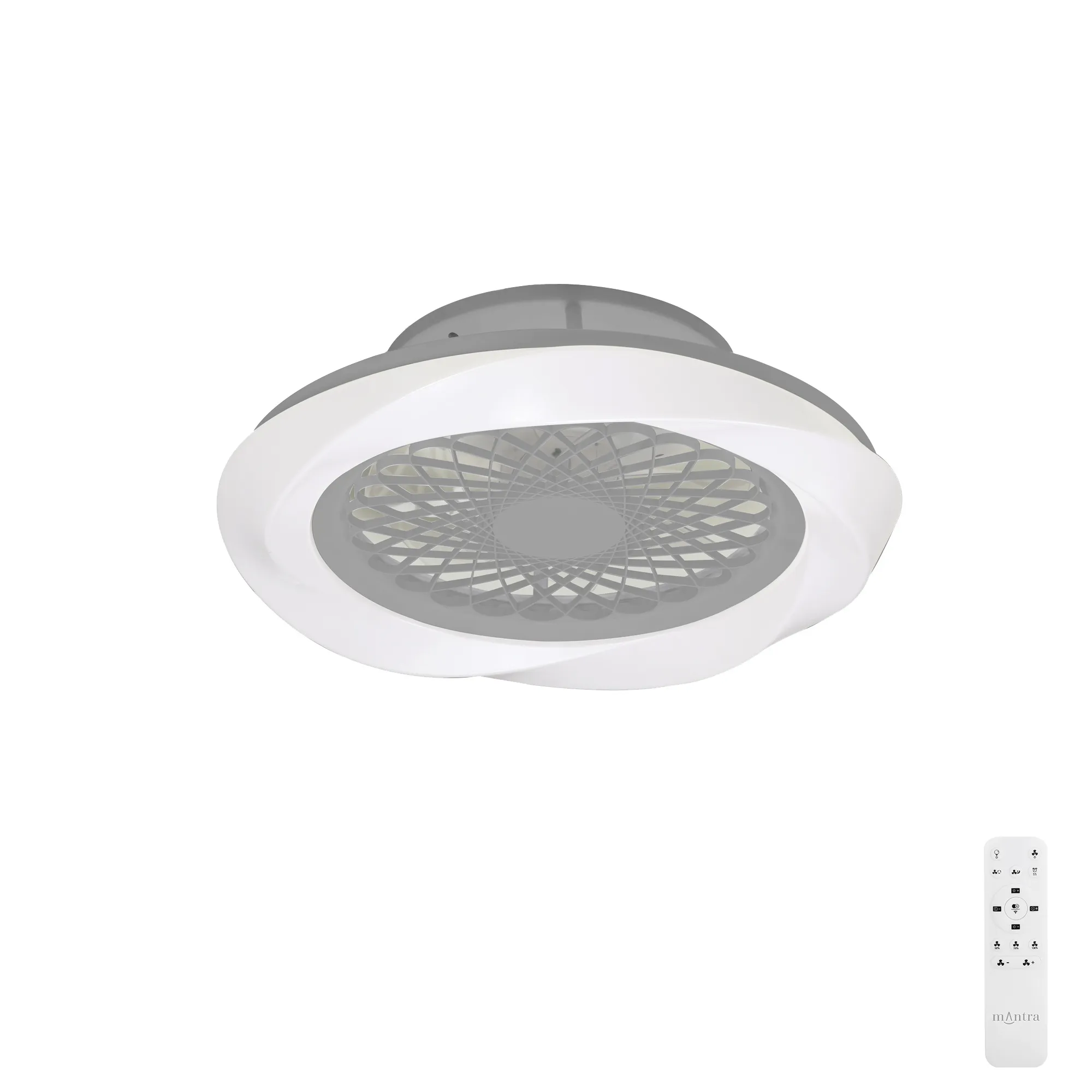 Boreal LED Fan w/ Remote Control - Silver/White - Image 2