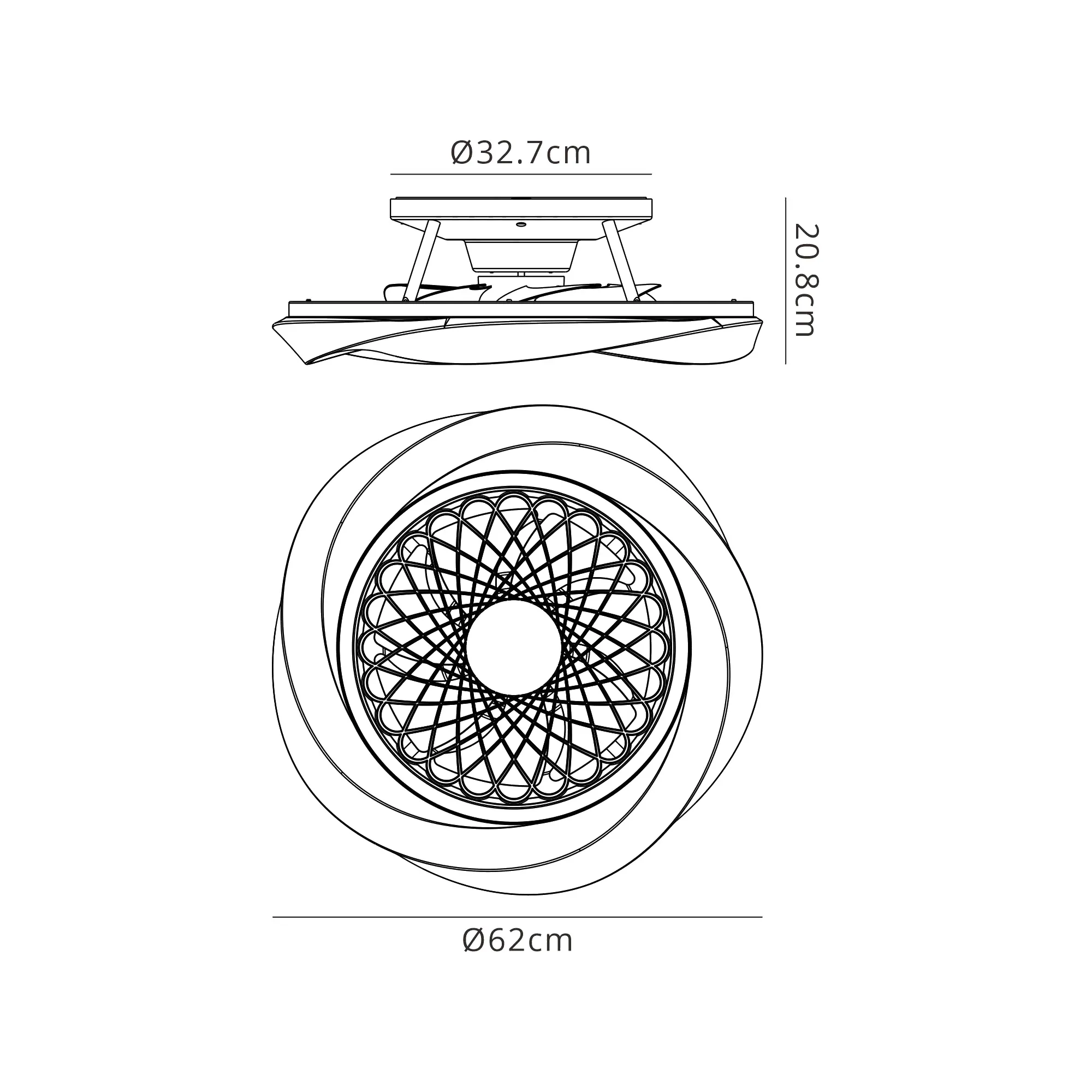 Boreal LED Fan w/ Remote Control - Silver/White - Image 7