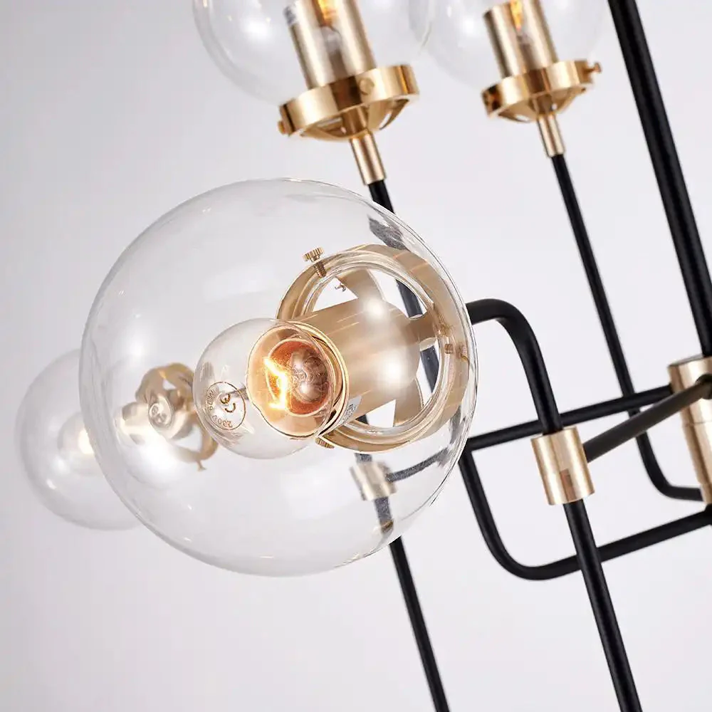 Boston 12 Ceiling Light - Brass & Black Finish - Image 3