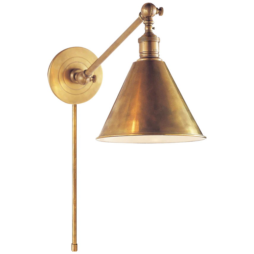 Boston Functional Single Arm Library Light- Brass/ Bronze/ Polished Nickel Finishes - Image 2
