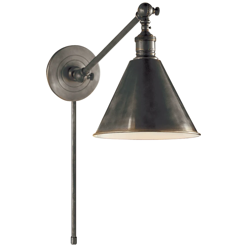 Boston Functional Single Arm Library Light- Brass/ Bronze/ Polished Nickel Finishes - Image 3