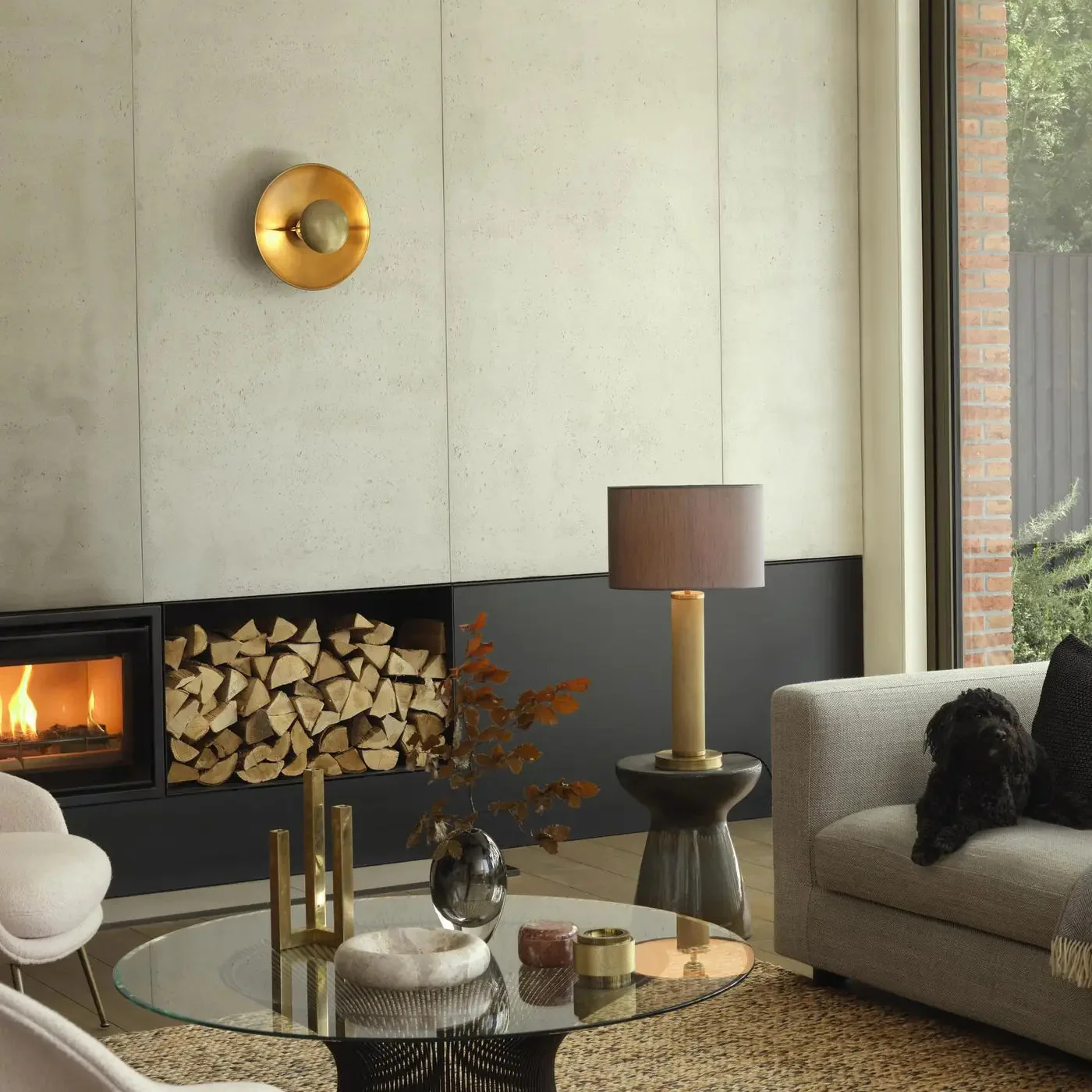 Boston Round Metal Diffuser Wall Light- Various Finishes - Image 10