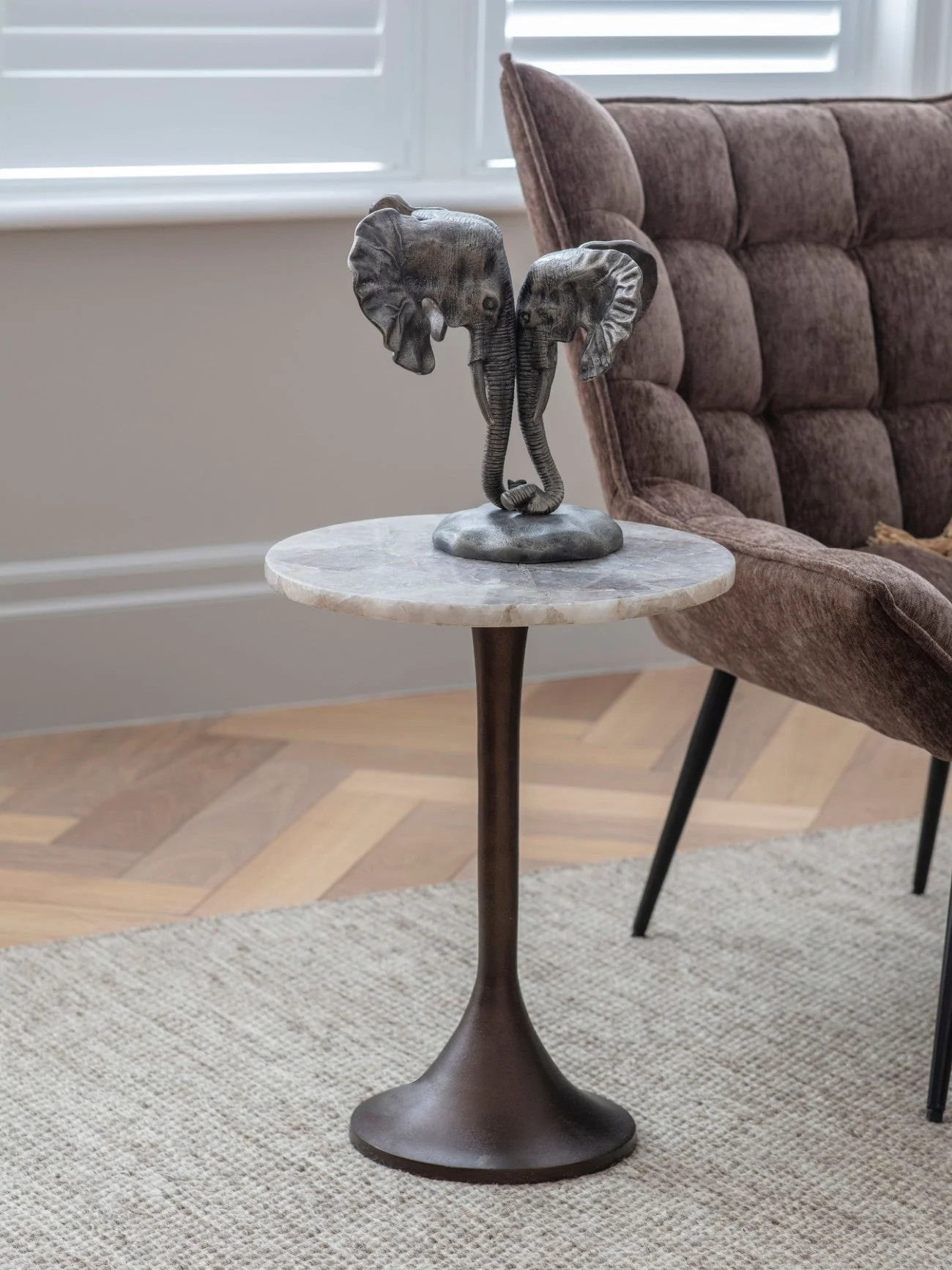 Bosworth Smokey Quartz Side Table- 42cm/ 60cm/ - Image 13